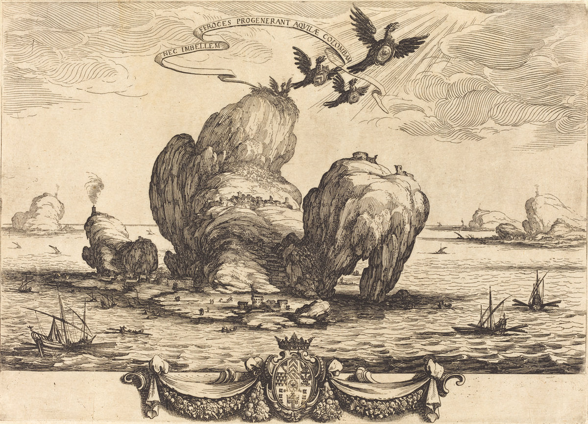 The Great Rock by Jacques Callot (French, 1592 - 1635), 16X12"(A3)Poster Print