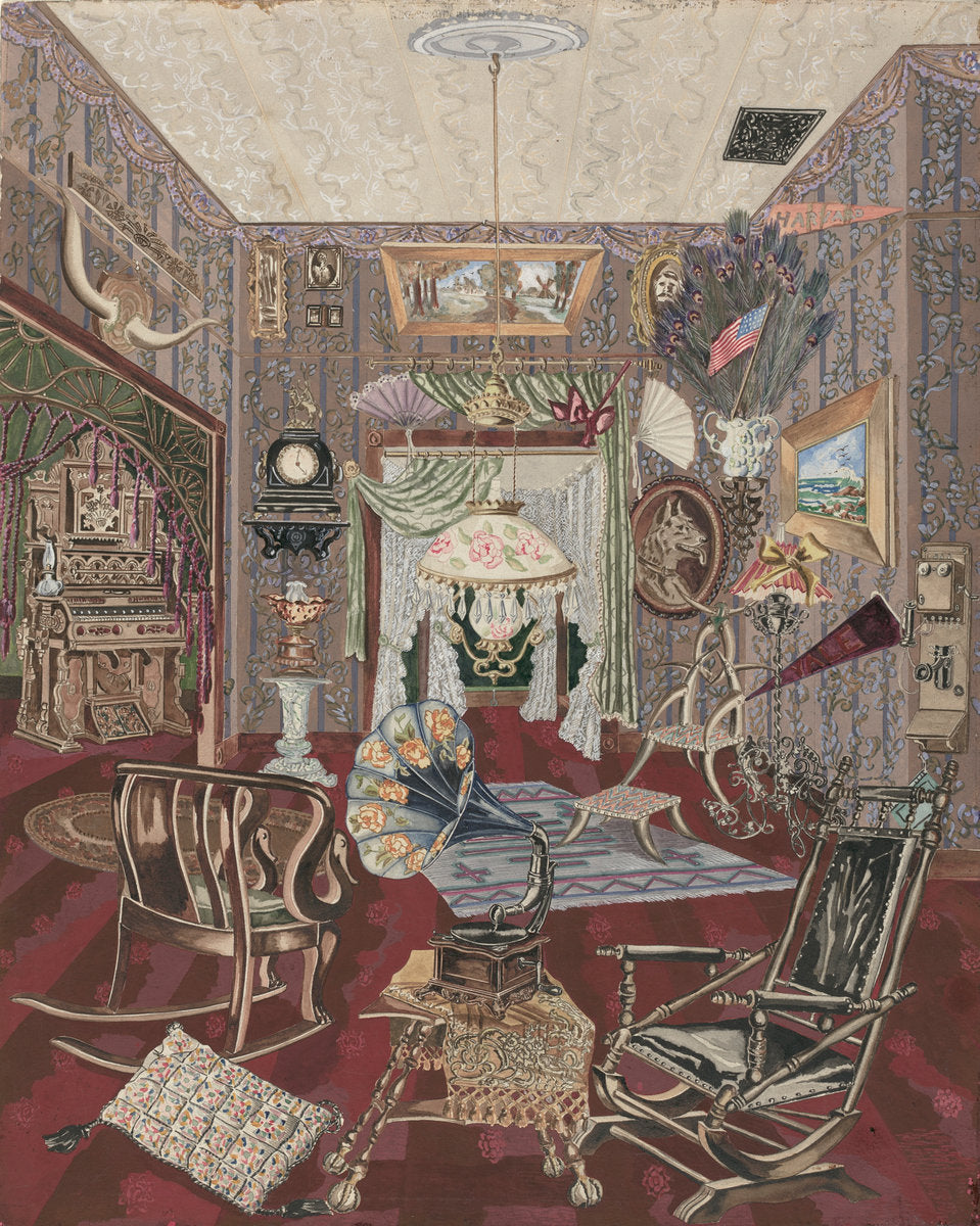 Sitting Room by Perkins Harnly (American, 1901 - 1986), 16X12"(A3)Poster Print