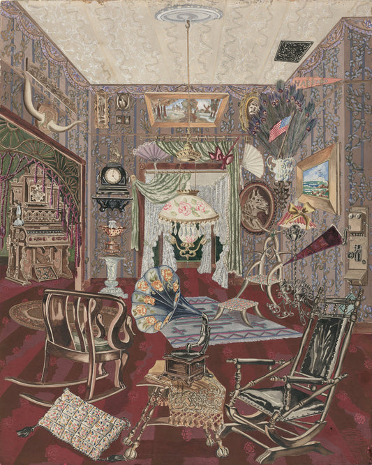 Sitting Room by Perkins Harnly (American, 1901 - 1986), 16X12"(A3)Poster Print