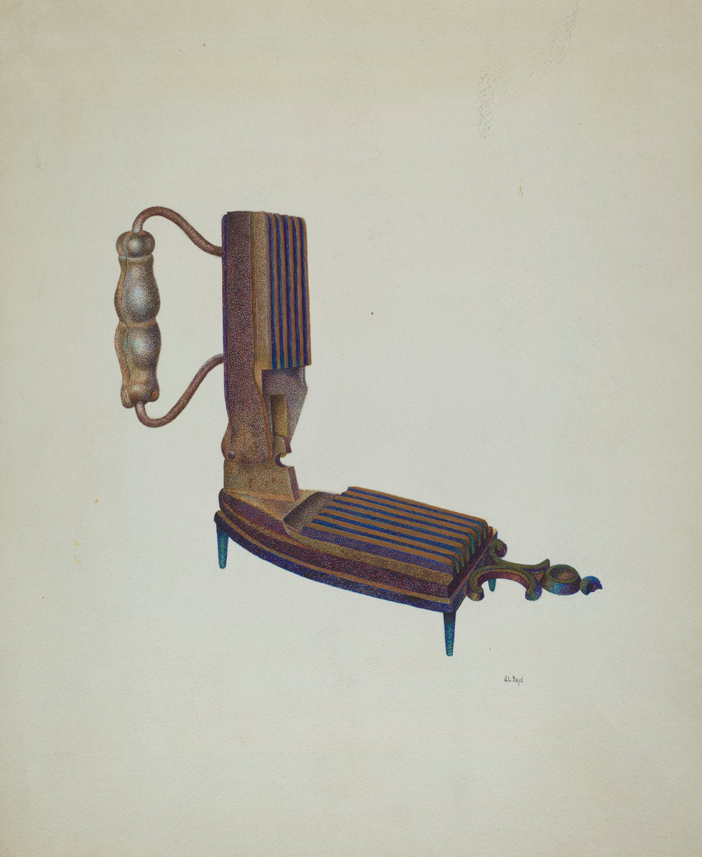 Fluting Iron by Joseph L. Boyd (American, active c. 1935), 16X12"(A3)Poster Print