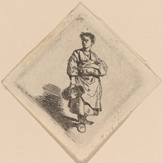 The Woman with the Jug, Standing by Cornelis Bega (Dutch, 1631/1632 - 1664), 16X12"(A3)Poster Print