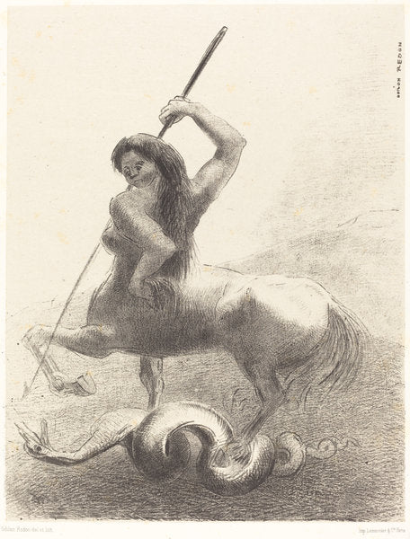 Il y eut des luttes et des vaines victoires (There were struggles and vain victories) by Odilon Redon (French, 1840 - 1916), 16X12"(A3)Poster Print