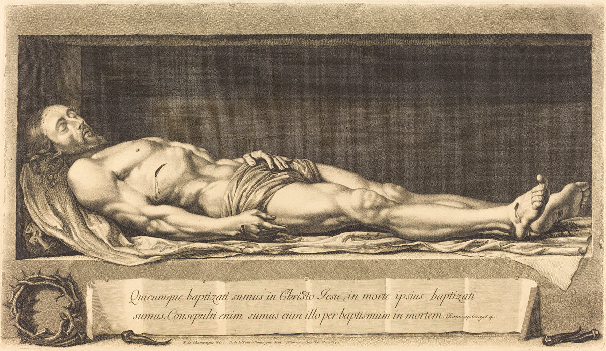 The Body of Christ by Nicolas de Plattemontagne after Philippe de Champaigne (French, 1631 - 1706), 16X12"(A3)Poster Print