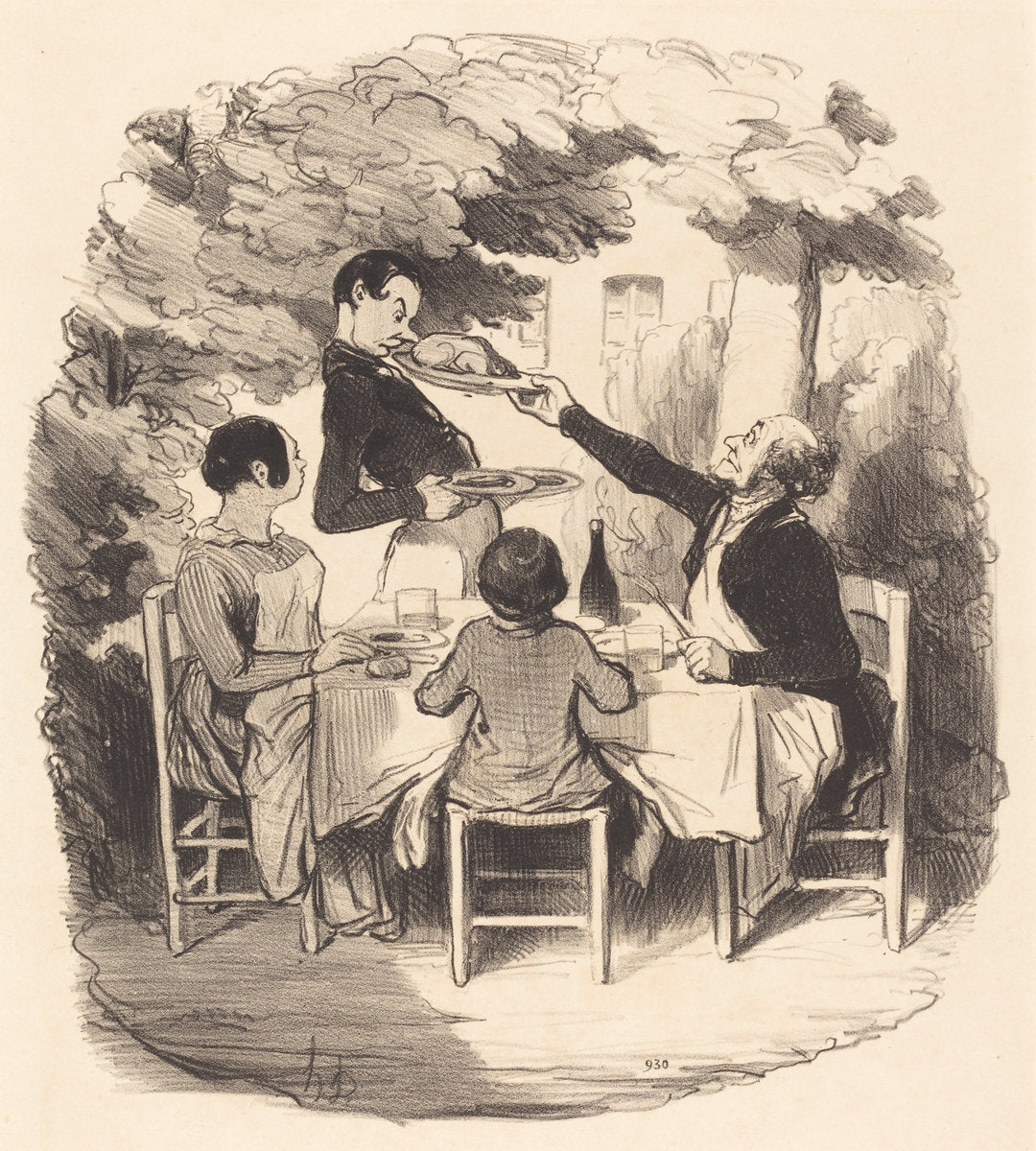 Ah! il est frais... mais t'nez donc garçon... by Honoré Daumier (French, 1808 - 1879), 16X12"(A3)Poster Print