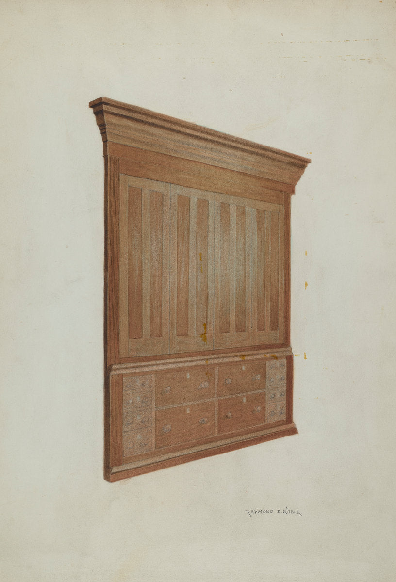 Cabinet by Raymond E. Noble (American, active c. 1935), 16X12"(A3)Poster Print