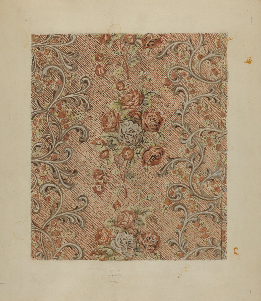 Printed Textile by George Loughridge (American, active c. 1935), 16X12"(A3)Poster Print