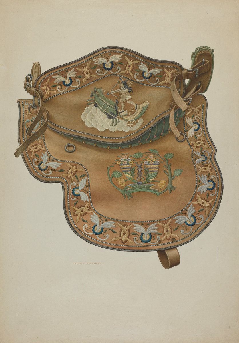 Saddle by Rose Campbell-Gerke (American, active c. 1935), 16X12"(A3)Poster Print