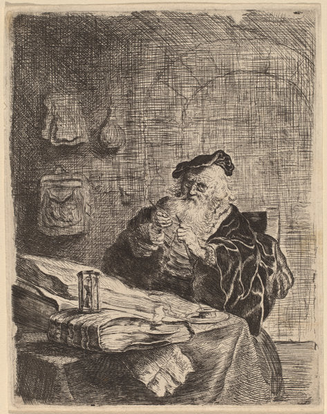 Man with a Penknife by Salomon Koninck (Dutch, 1609 - 1656), 16X12"(A3)Poster Print