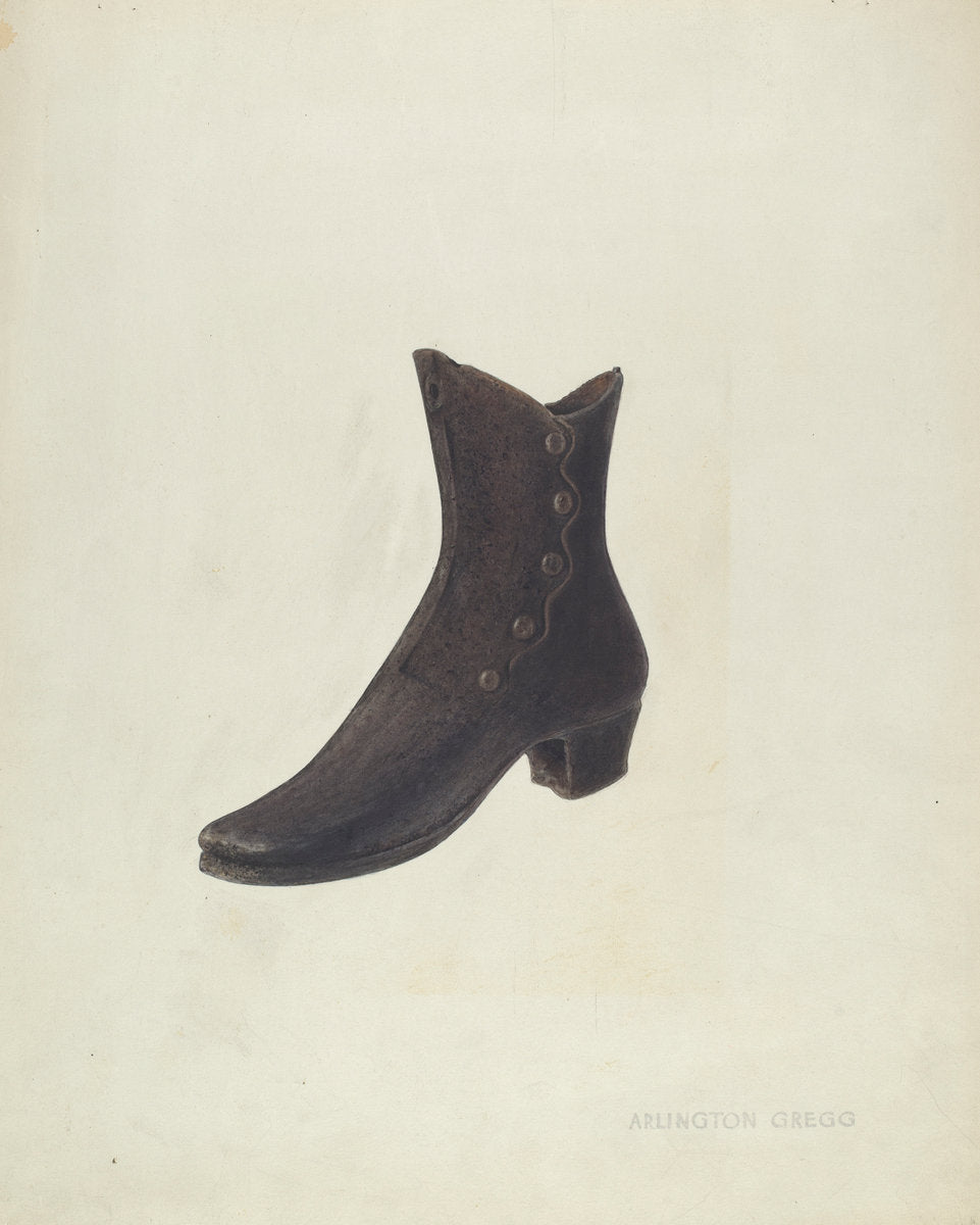 Shoe by Arlington Gregg (American, active c. 1935), 16X12"(A3)Poster Print