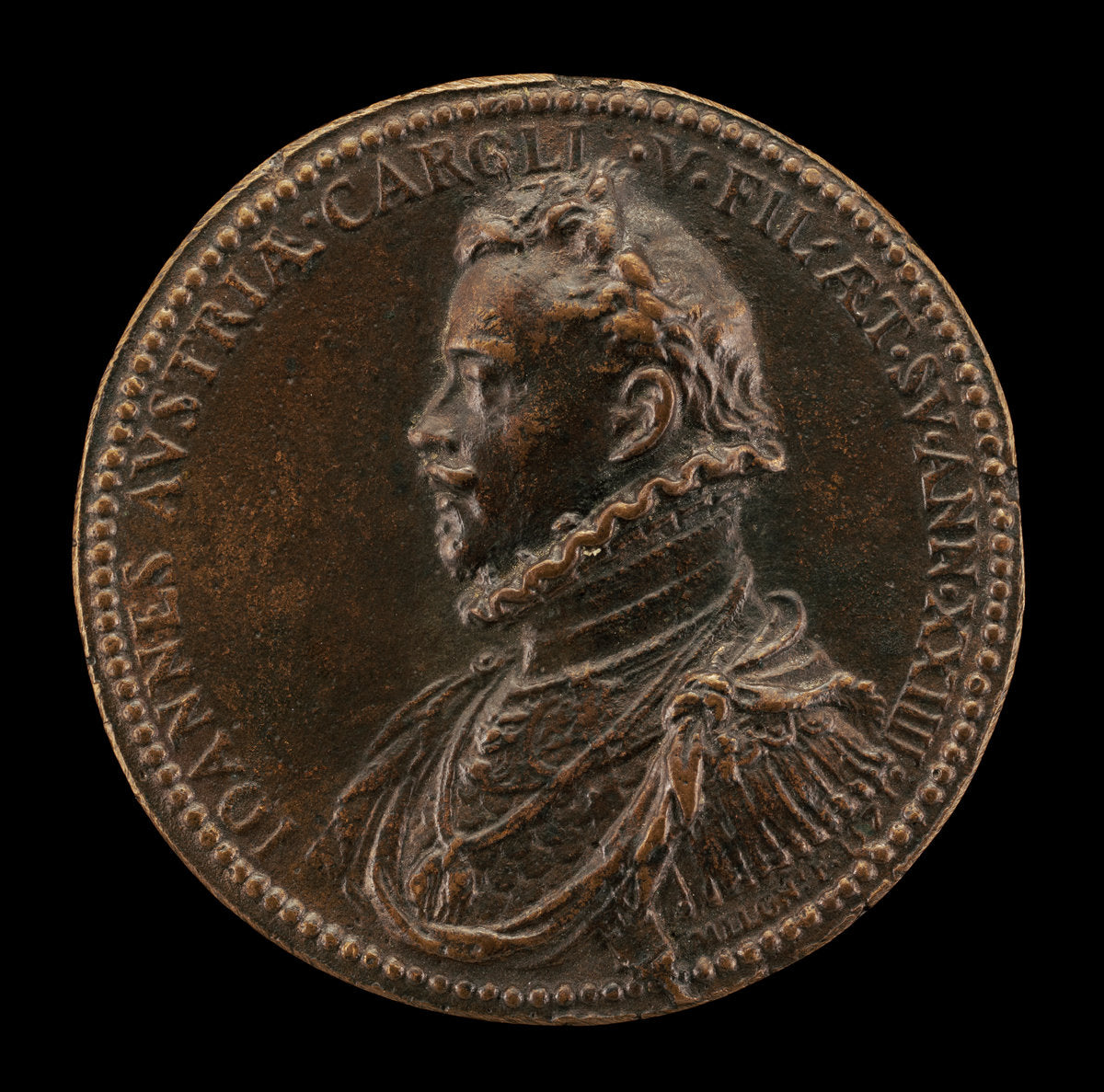 Don Juan of Austria, 1547-1578 [obverse] by Giovanni Vincenzo Melone (Italian, active 1571 - 1589), 16X12"(A3)Poster Print