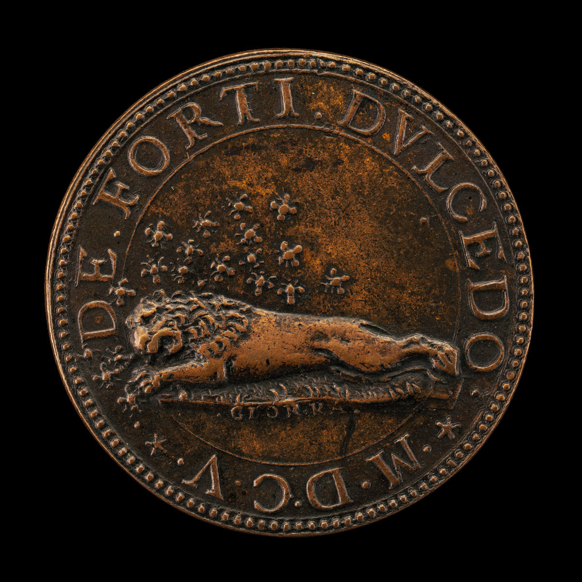 Emblem of Lion and Bees [reverse] by Giorgio Rancetti (Florentine, 1558 - 1610), 16X12"(A3)Poster Print