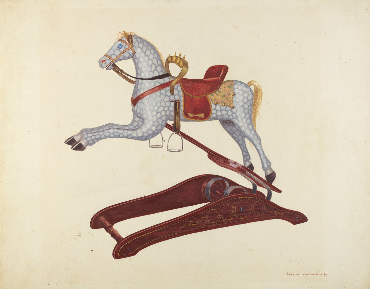 Hobby Horse by Ernest A. Towers, Jr. (American, active c. 1935), 16X12"(A3)Poster Print