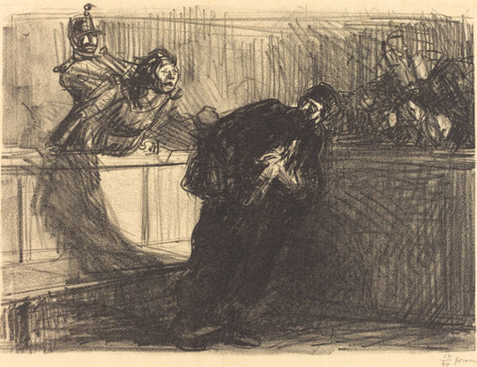 The Lawyer Abused by Jean-Louis Forain (French, 1852 - 1931), 16X12"(A3)Poster Print