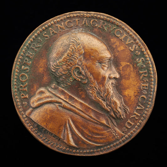 Prospero Publicola Santacroce, 1514-1589, Cardinal, 1565 [obverse] by Federigo Coc... (Italian, active 1566/1613), 16X12"(A3)Poster Print