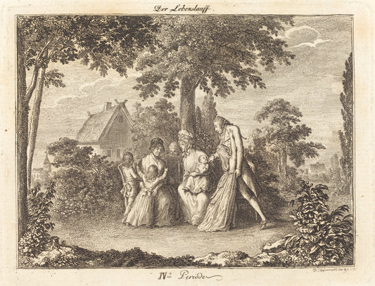 Growing Family by Daniel Nikolaus Chodowiecki (German, 1726 - 1801), 16X12"(A3)Poster Print