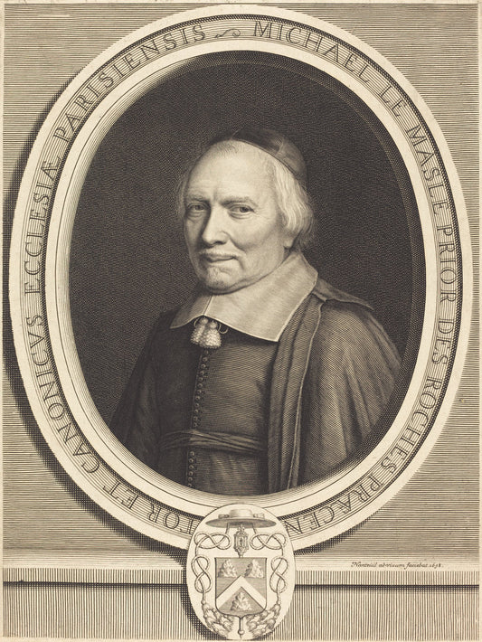 Michel Le Masle by Robert Nanteuil (French, 1623 - 1678), 16X12"(A3)Poster Print