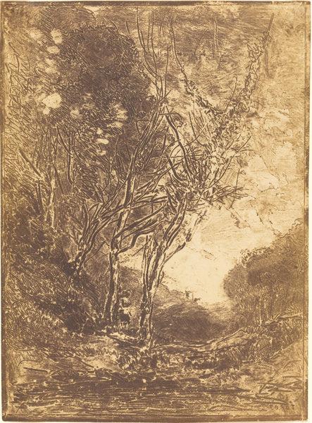 Ambush (L'Embuscade) by Jean-Baptiste-Camille Corot (French, 1796 - 1875), 16X12"(A3)Poster Print