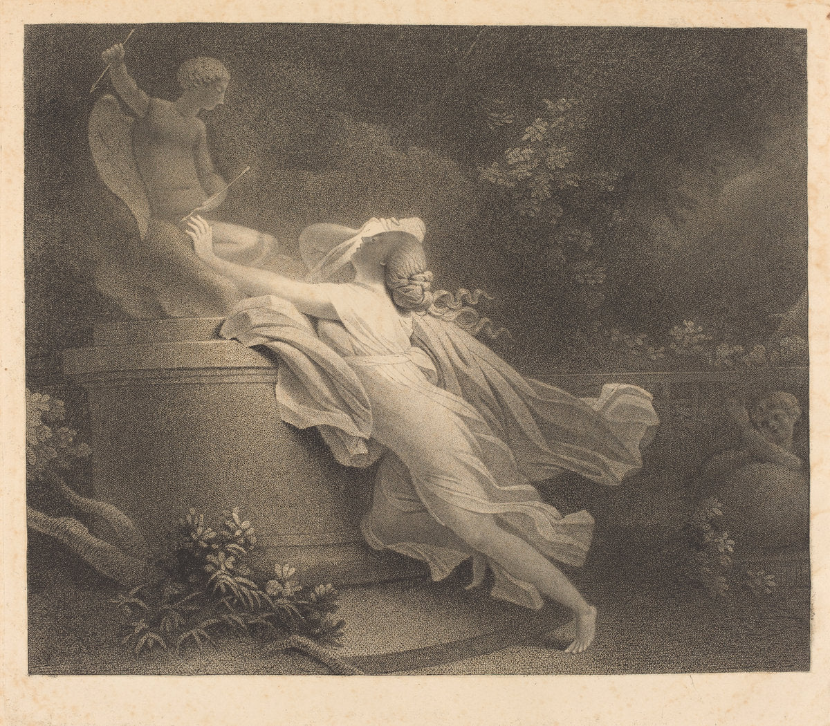 L'invocation a l'amour by Carl Guttenberg after Etienne Theaulon (German, 1743 - 1790), 16X12"(A3)Poster Print