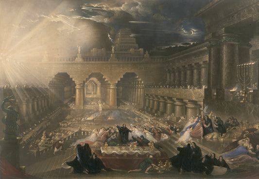 Belshazzar's Feast by John Martin (British, 1789 - 1854), 16X12"(A3)Poster Print