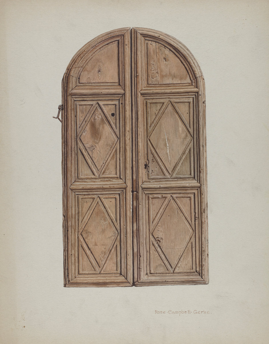 Cabinet Doors by Rose Campbell-Gerke (American, active c. 1935), 16X12"(A3)Poster Print