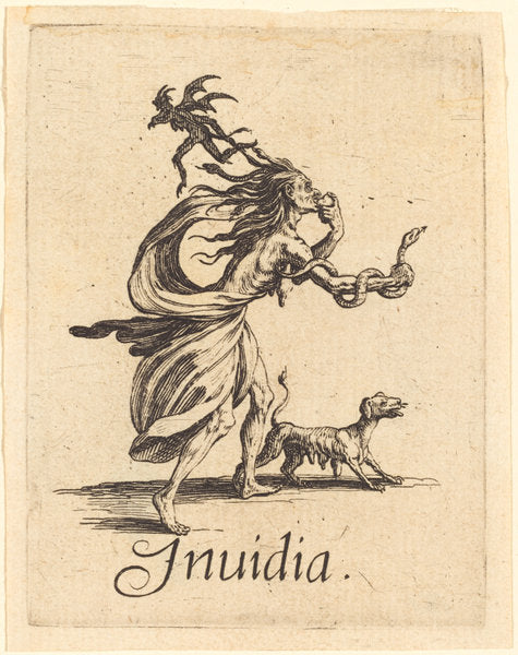 Envy by Jacques Callot (French, 1592 - 1635), 16X12"(A3)Poster Print