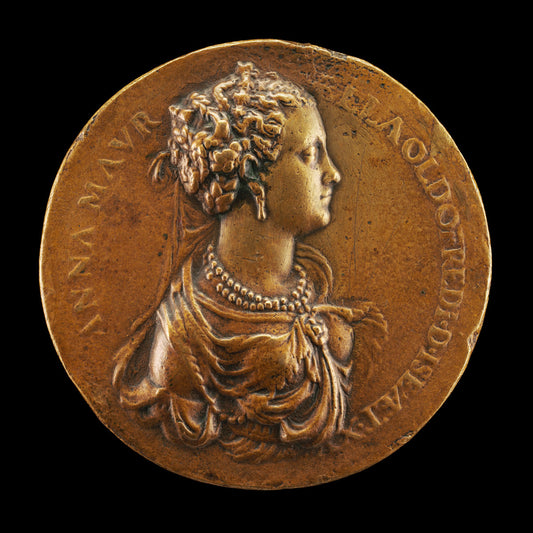 Anna Maurella Oldofredi d'Iseo [obverse] by Giovanni Battista Cambio, called Bombarda (Emilian, active c. 1540 - 1575), 16X12"(A3)Poster Print