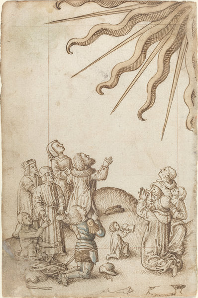 c. 1512/1515 by French early 16th Century ("Turn Your Body as You Worship" [fol. 37 verso]), 16X12"(A3)Poster Print