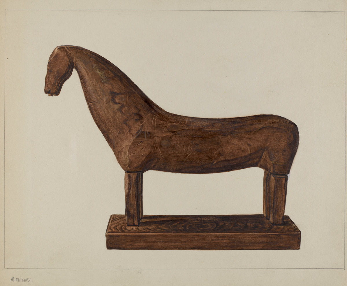 Horse by Mina Lowry (American, 1894 - 1942), 16X12"(A3)Poster Print