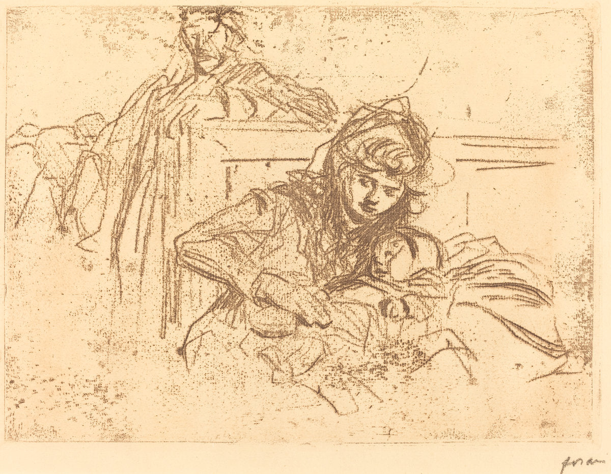 Evidence at the Hearing (first plate) by Jean-Louis Forain (French, 1852 - 1931), 16X12"(A3)Poster Print