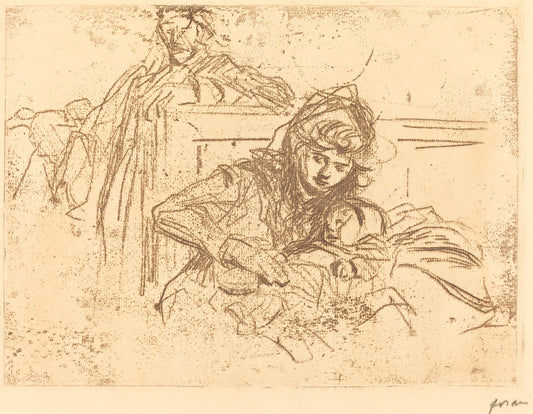 Evidence at the Hearing (first plate) by Jean-Louis Forain (French, 1852 - 1931), 16X12"(A3)Poster Print