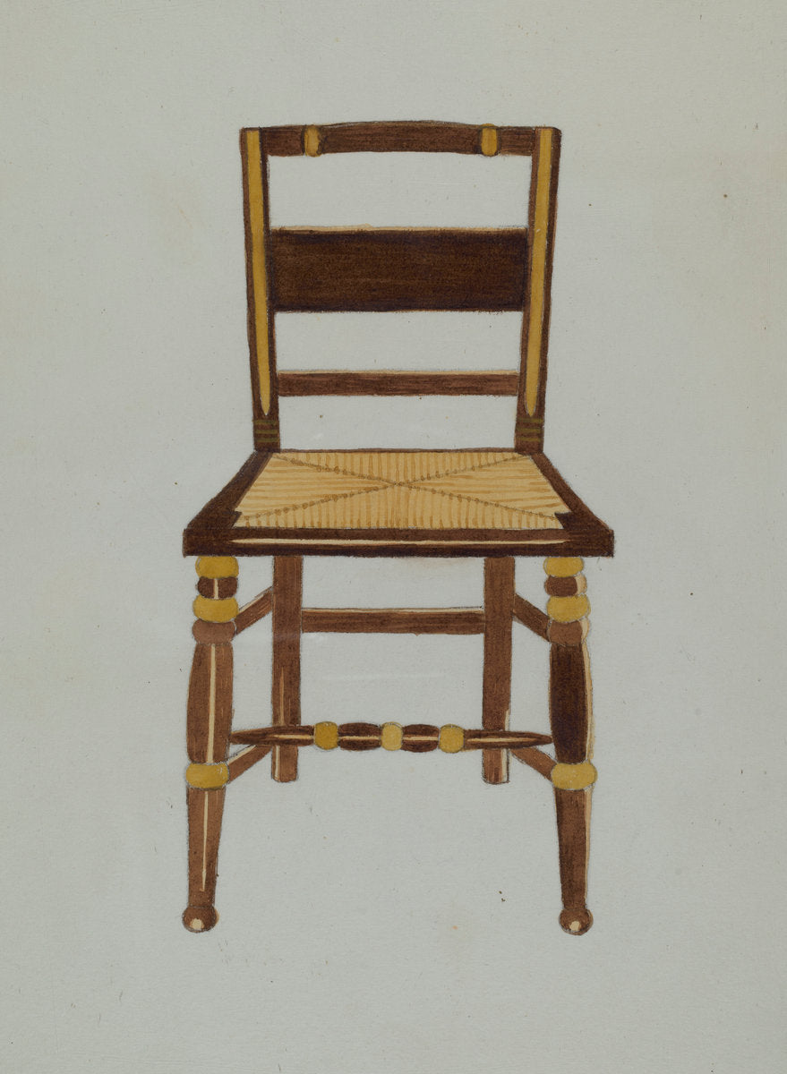 Chair by Genevieve Sherlock (American, active c. 1935), 16X12"(A3)Poster Print
