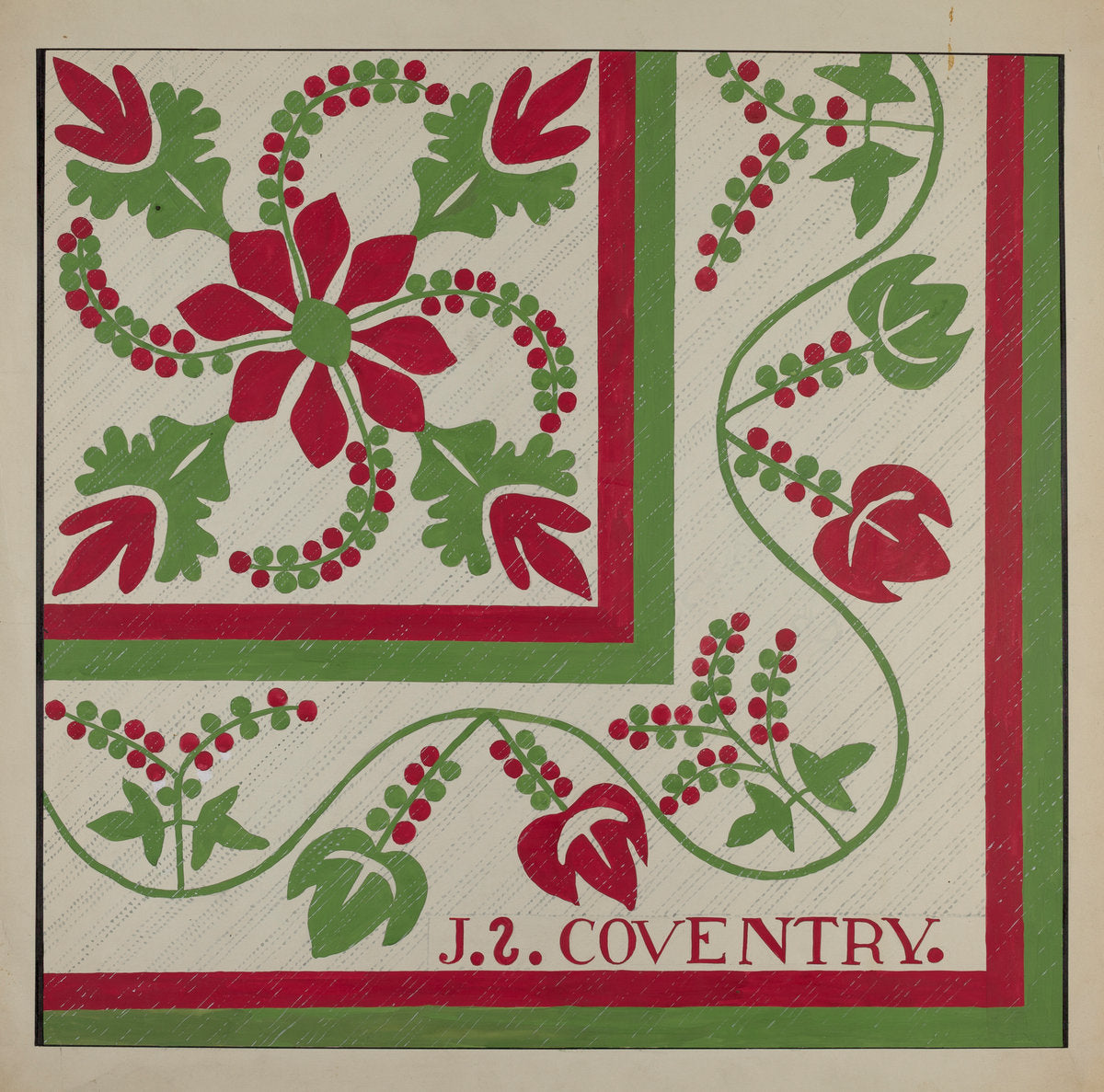 Quilt by Ralph Atkinson (American, active c. 1935), 16X12"(A3)Poster Print