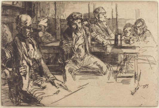 Longshoremen by James McNeill Whistler (American, 1834 - 1903), 16X12"(A3)Poster Print