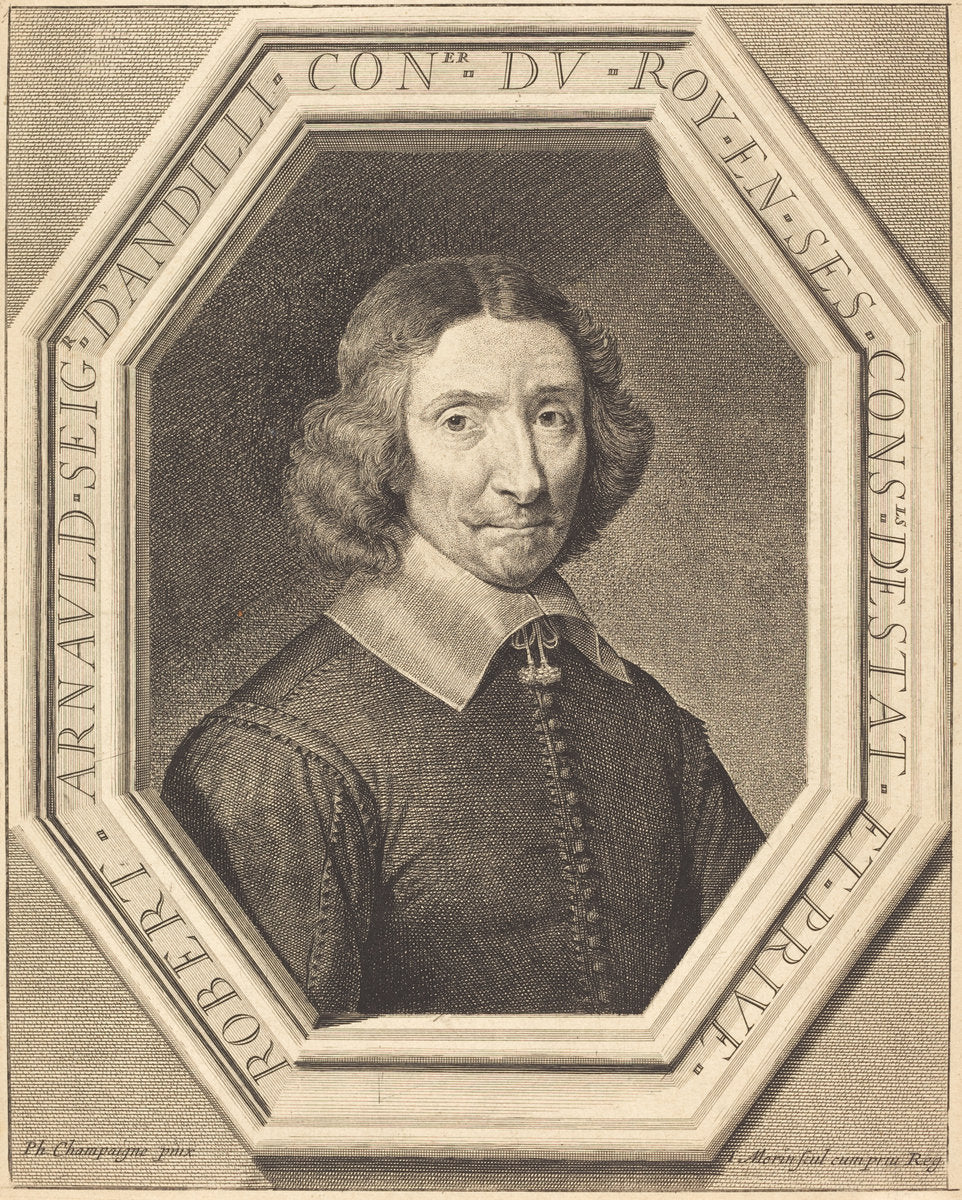 Arnauld d'Andilly by Jean Morin after Philippe de Champaigne (French, c. 1600 - 1650), 16X12"(A3)Poster Print