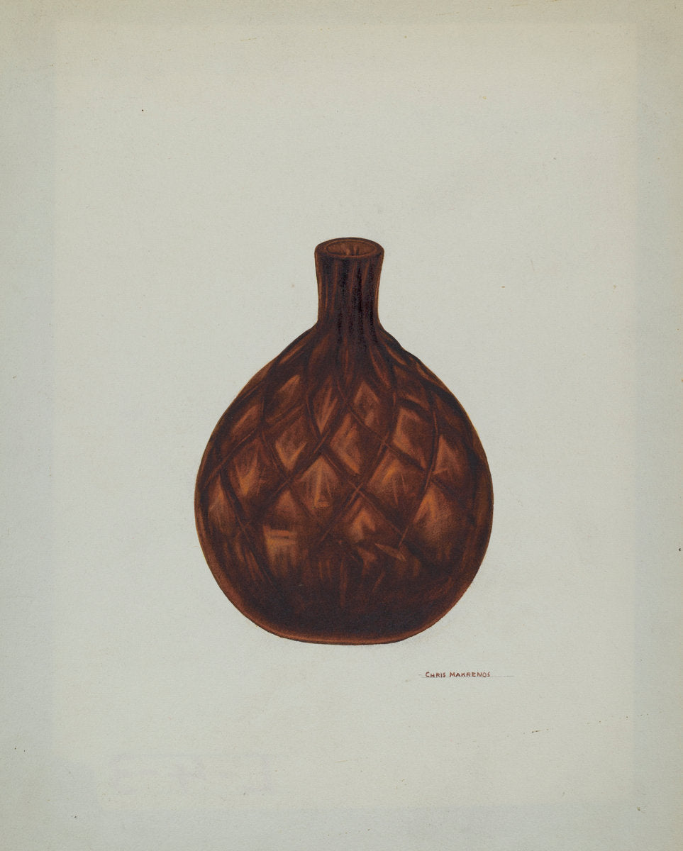 Pocket Flask by Chris Makrenos (American, active c. 1935), 16X12"(A3)Poster Print