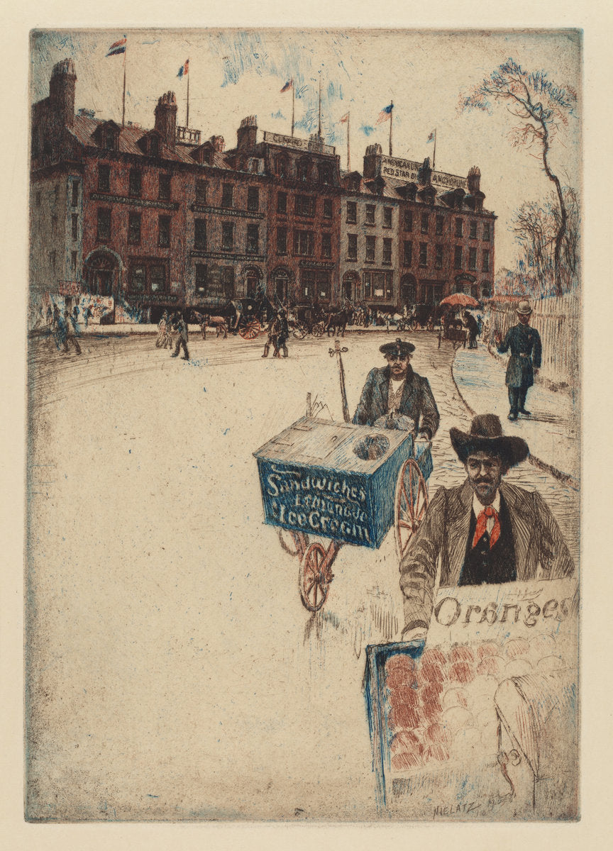 Bowling Green by Charles Frederick William Mielatz (American, 1864 - 1919), 16X12"(A3)Poster Print