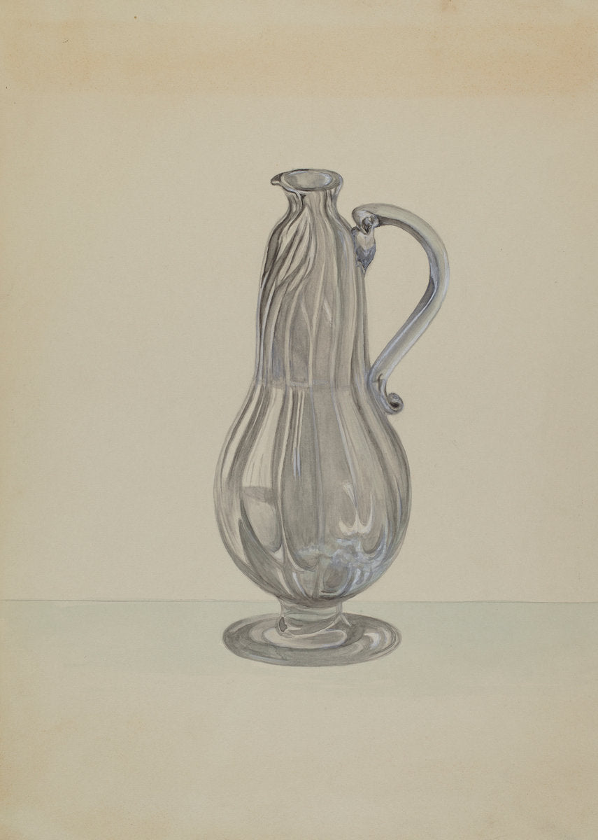 Pitcher by Gertrude Lemberg (American, active c. 1935), 16X12"(A3)Poster Print