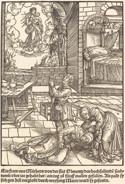 Ein frau aus Marhern ... by Master of the Miracles of Mariazell (German, active early 16th century), 16X12"(A3)Poster Print