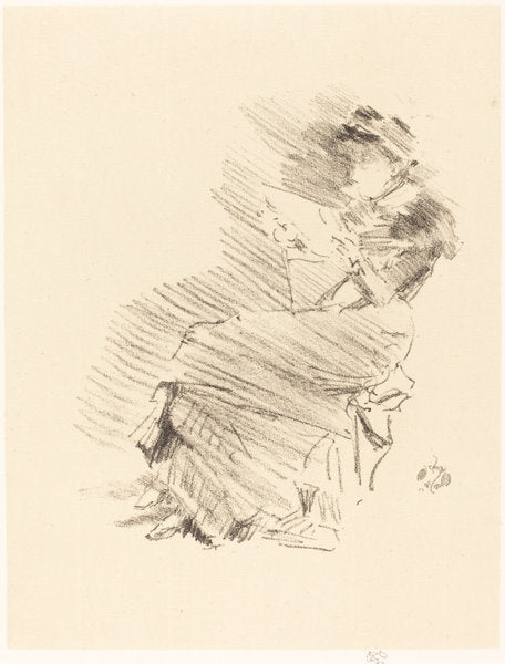 Reading by James McNeill Whistler (American, 1834 - 1903), 16X12"(A3)Poster Print