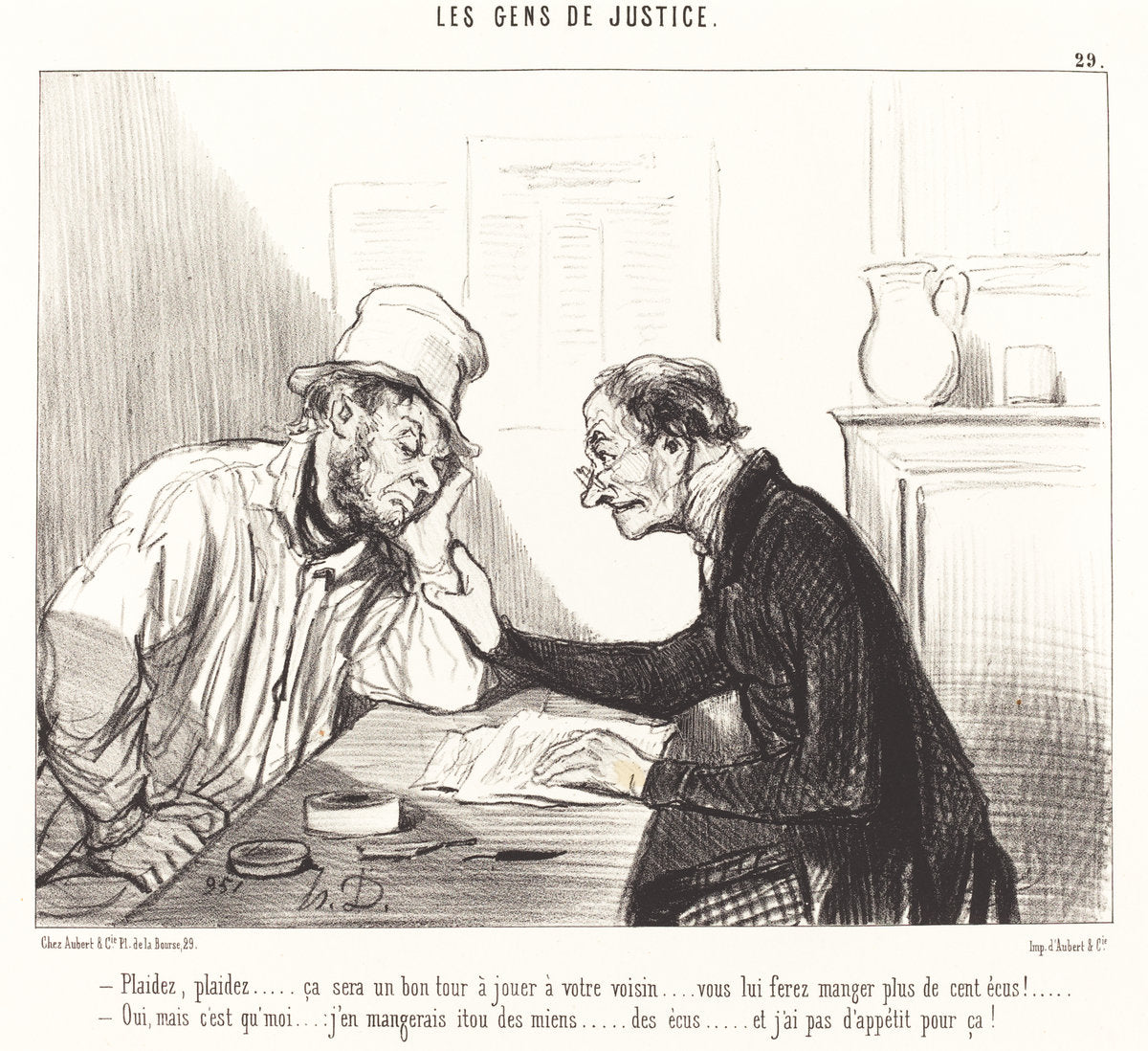 Plaidez... ça sera un bon tour a jouer... by Honoré Daumier (French, 1808 - 1879), 16X12"(A3)Poster Print