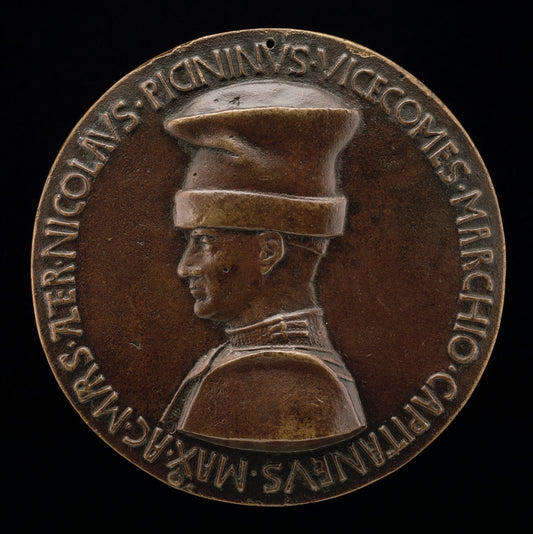 Niccolò Piccinino, 1386-1444, Condottiere [obverse] by Pisanello (Italian, c. 1395 - 1455), 16X12"(A3)Poster Print