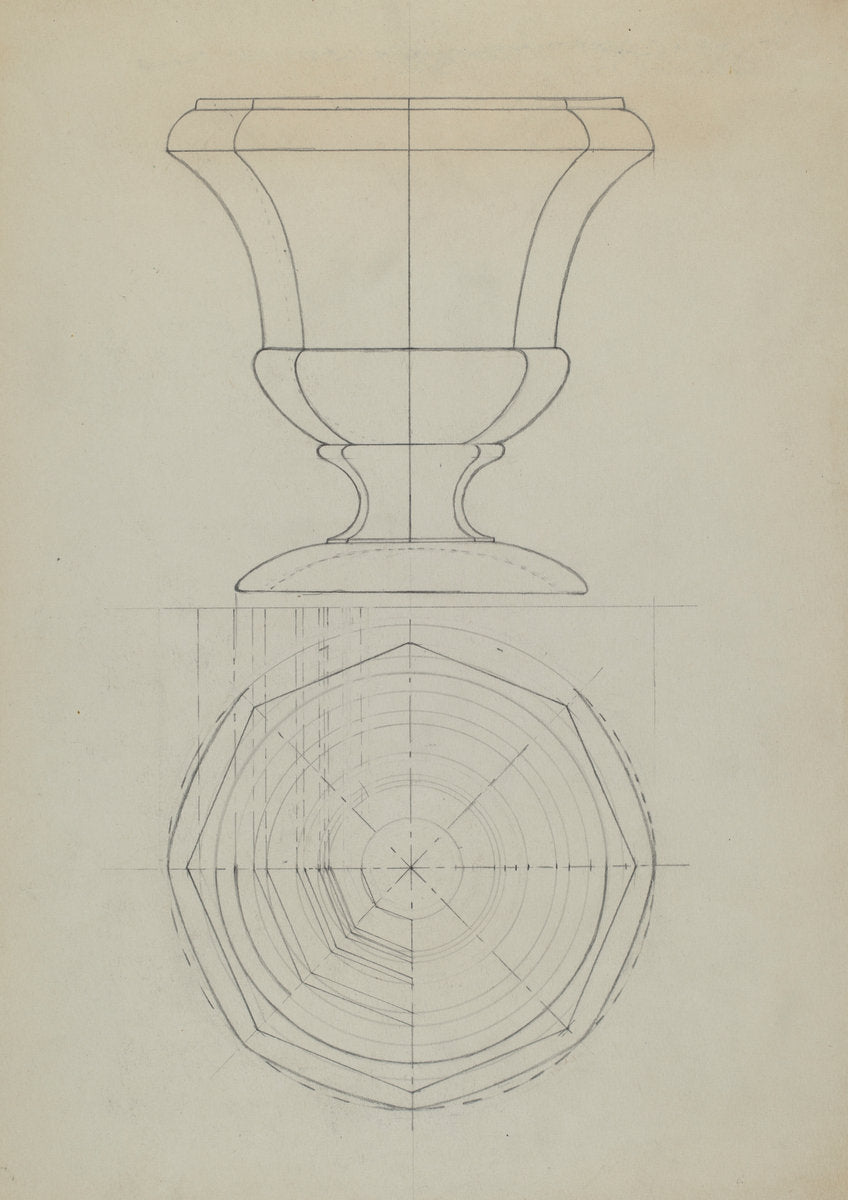 Compote (Blue Urn) by Albert Eyth (American, active c. 1935), 16X12"(A3)Poster Print