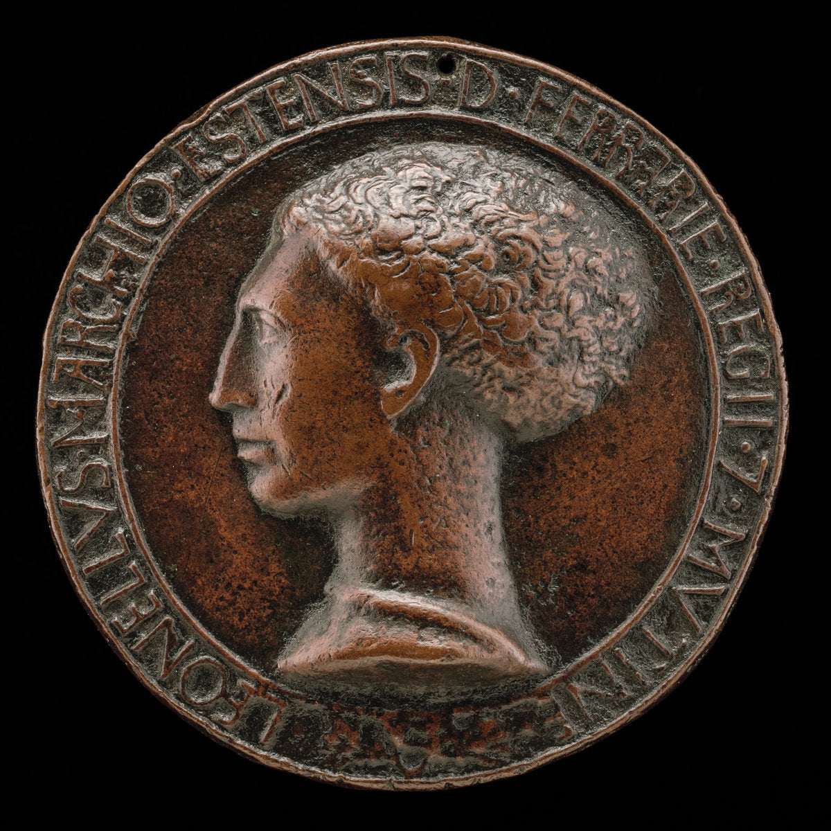 Leonello d'Este, 1407-1450, Marquess of Ferrara 1441 [obverse] by Pisanello (Italian, c. 1395 - 1455), 16X12"(A3)Poster Print