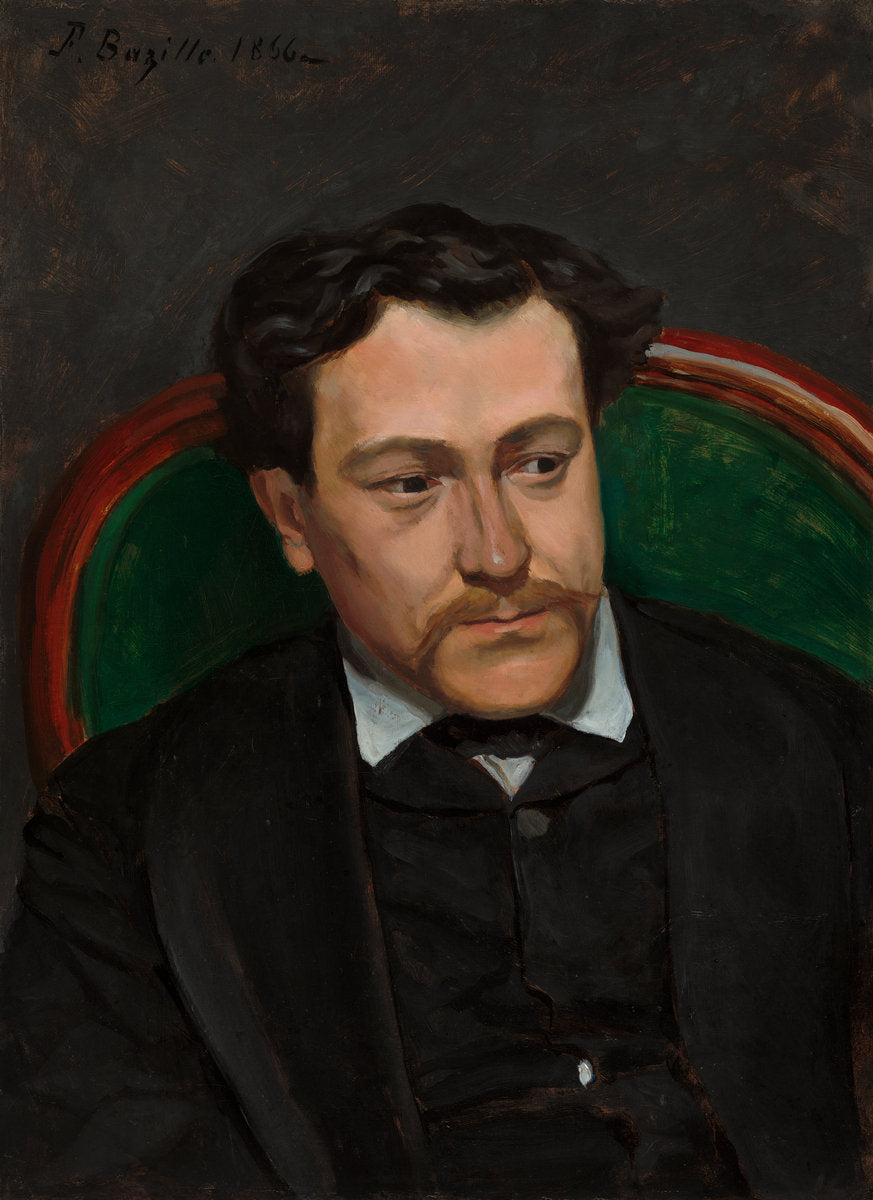 Edouard Blau by Frédéric Bazille (French, 1841 - 1870), 16X12"(A3)Poster Print