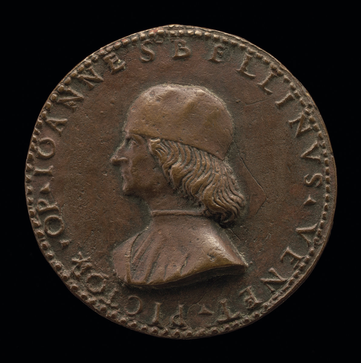 Giovanni Bellini, c. 1430-1516, Venetian Painter [obverse] by Vittore Gambello (Italian, 1455/1460 - 1537), 16X12"(A3)Poster Print