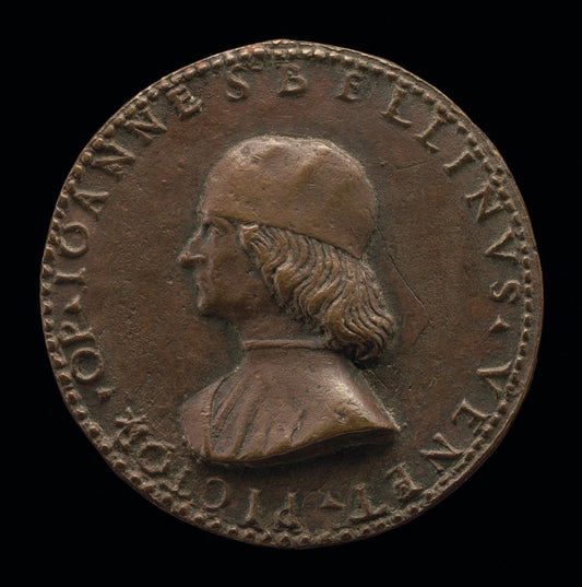 Giovanni Bellini, c. 1430-1516, Venetian Painter [obverse] by Vittore Gambello (Italian, 1455/1460 - 1537), 16X12"(A3)Poster Print