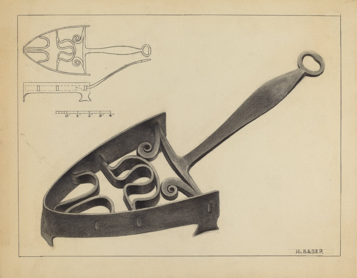 Flat Iron Holder by Herman Bader (American, active c. 1935), 16X12"(A3)Poster Print