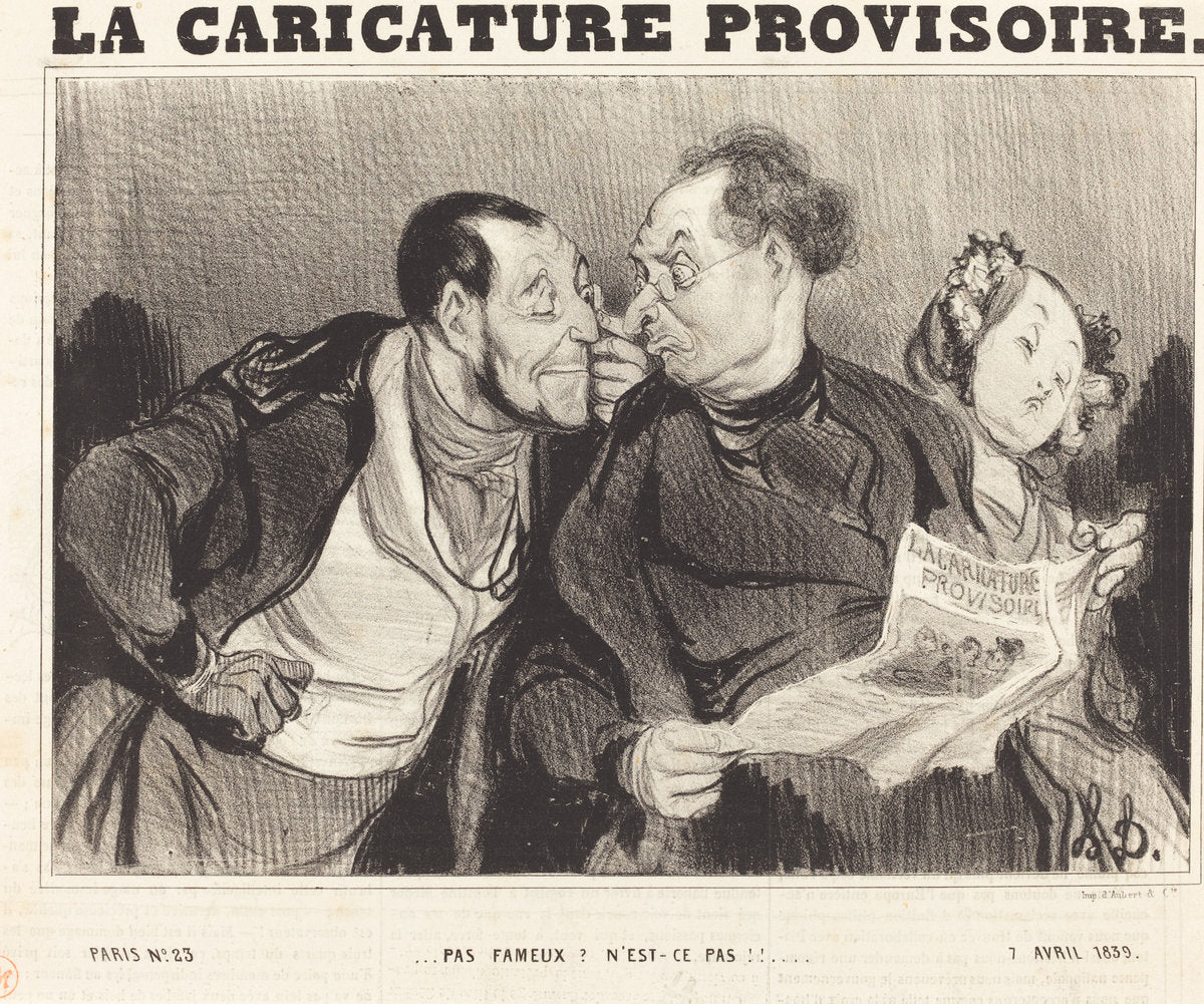Pas fameux? N'est-ce pas!!... by Honoré Daumier (French, 1808 - 1879), 16X12"(A3)Poster Print