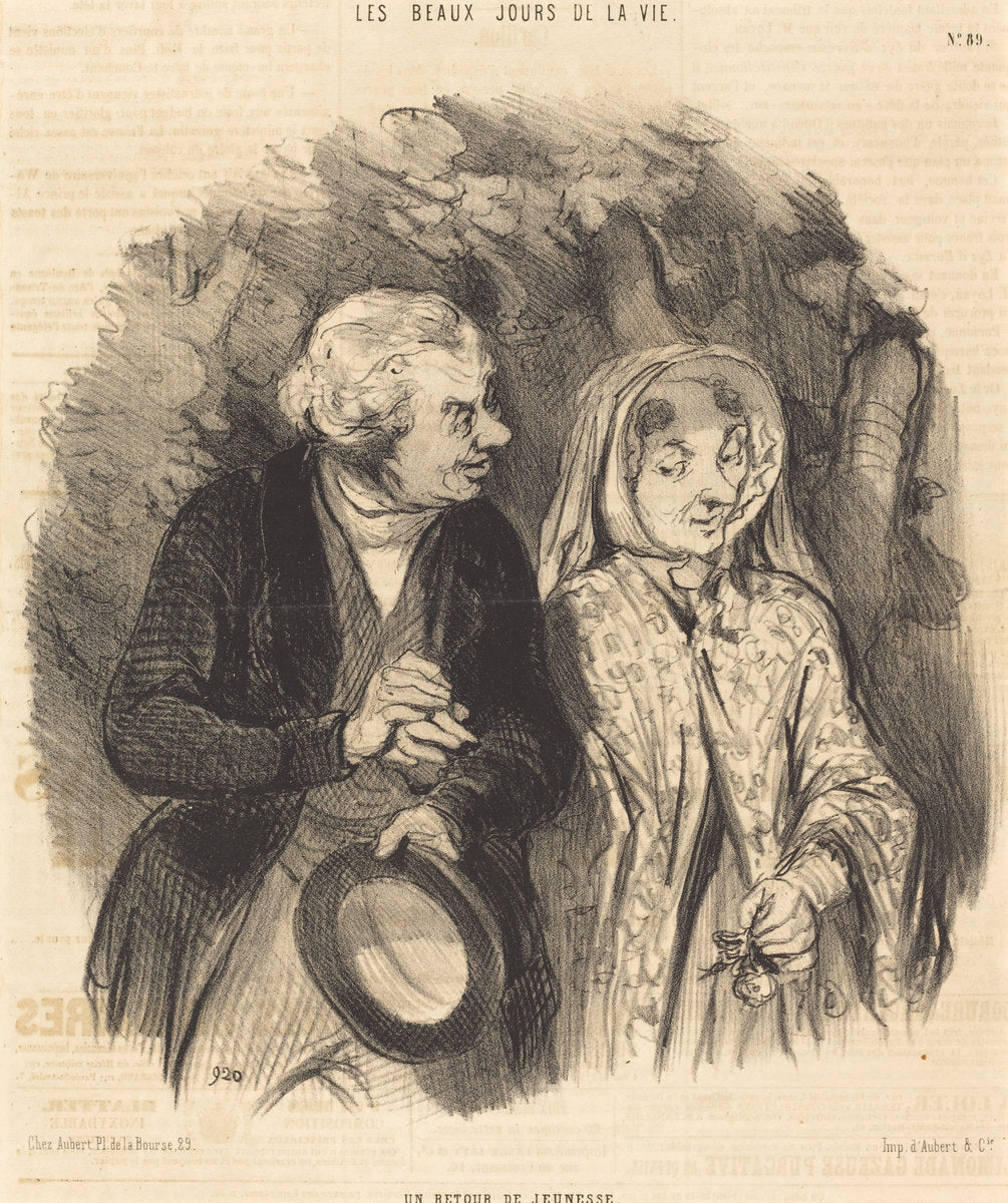 Un Retour de jeunesse by Honoré Daumier (French, 1808 - 1879), 16X12"(A3)Poster Print