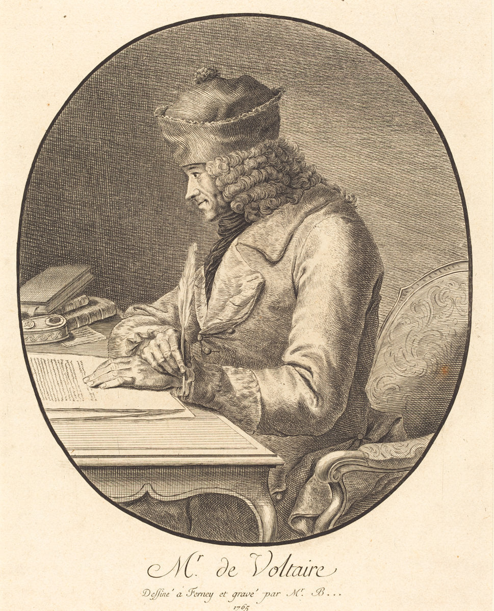 Mr. de Voltaire by Stanislas-Jean de Boufflers (French, 1738 - 1815), 16X12"(A3)Poster Print